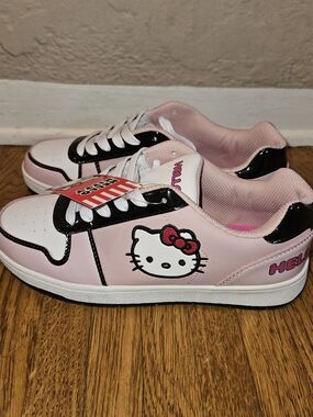 Hello Kitty Pink and Black Women's Low-Top Sneakers